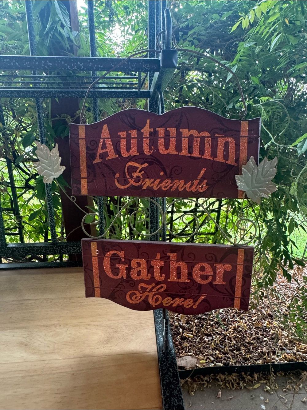 Autumn Friends Hanging Wall Sign